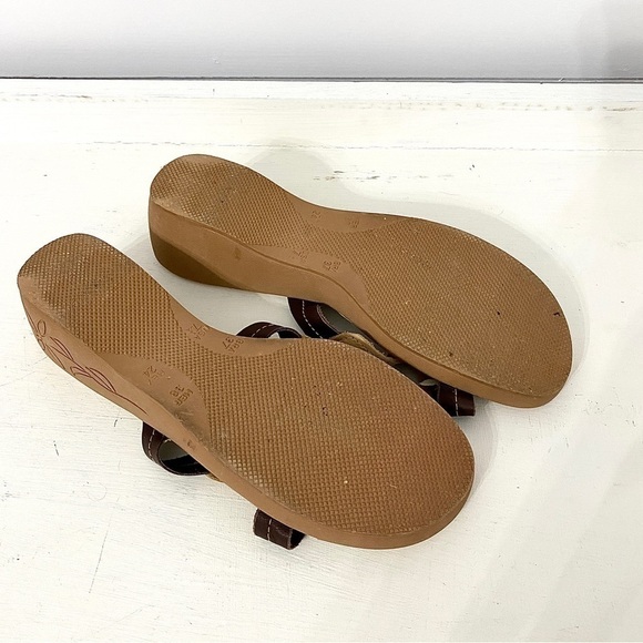 BCGGirls Leather Mule Wedges Slip On Sandals, Women's Size 7.5 - Picture 9 of 10